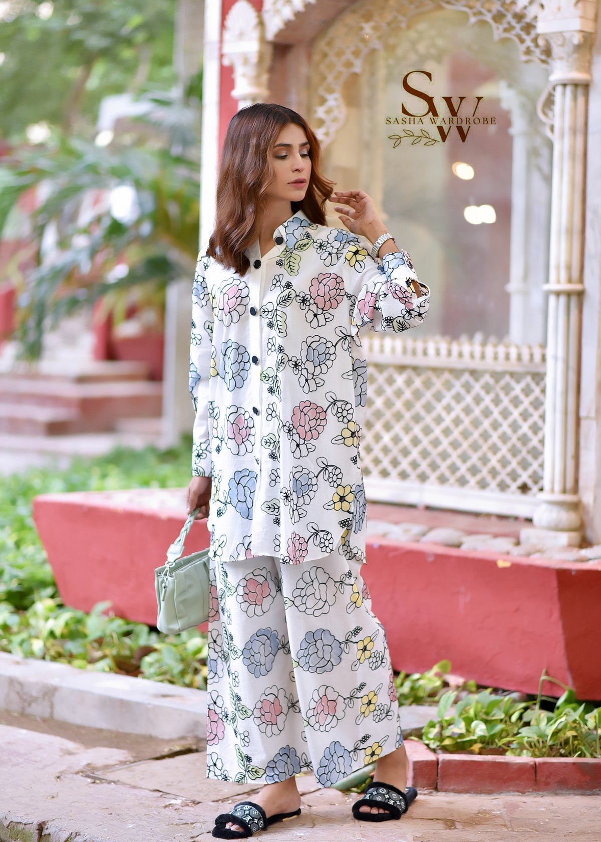 Sasha's Wardrobe Pakistan FLOWER co-ord set - view 2
