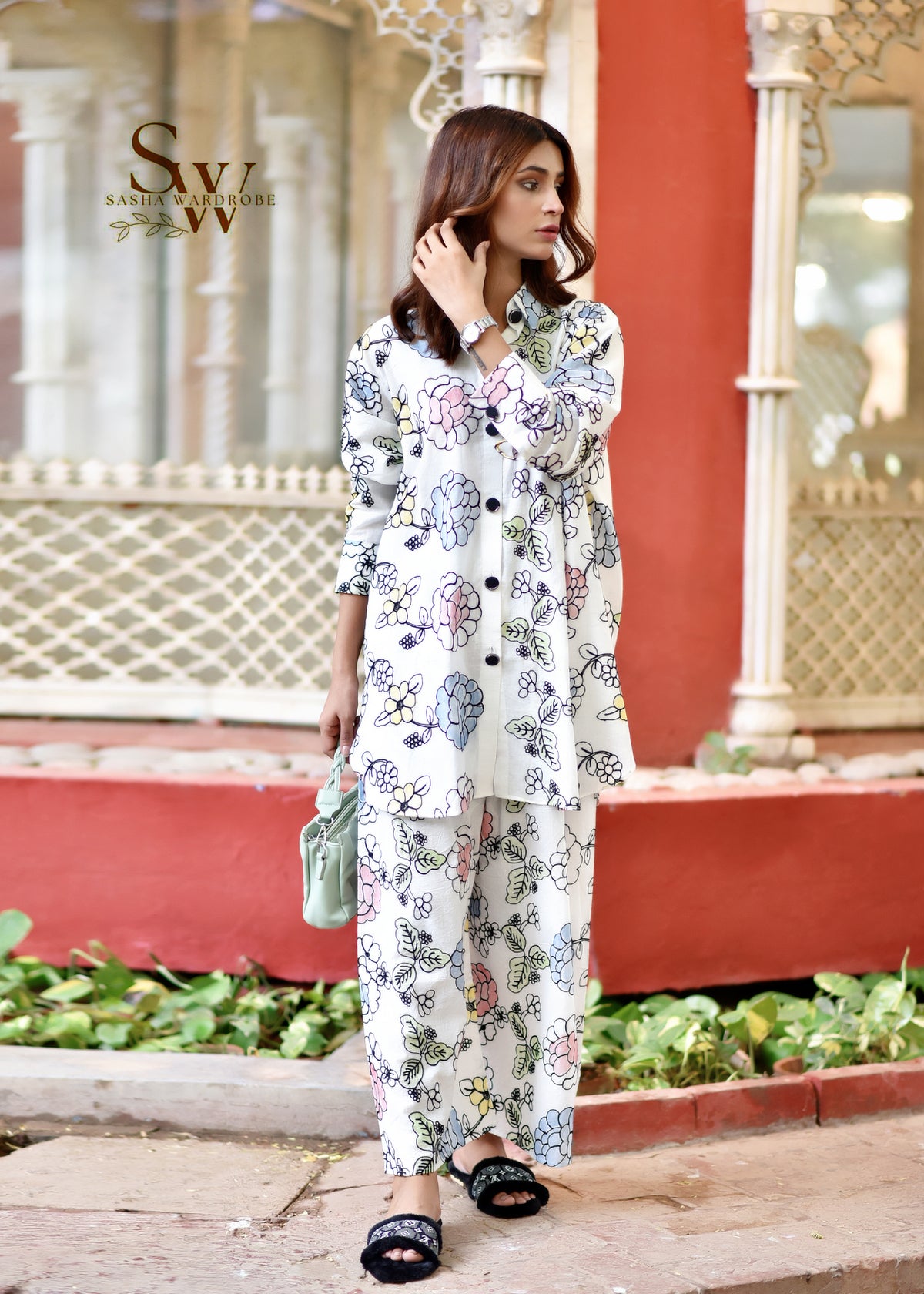 Sasha's Wardrobe Pakistan FLOWER co-ord set - view 3