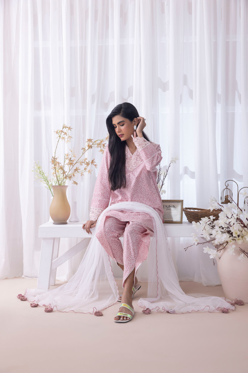 Sasha's Wardrobe Pakistan PINK BELL formal wear outfit - view 2