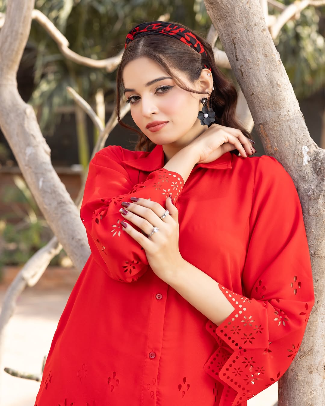 Sasha's Wardrobe Pakistan Red Rose outfit - view 2